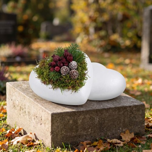 Styrofoam hjärta böjt medium 11cm 2st | Floristik24.se
