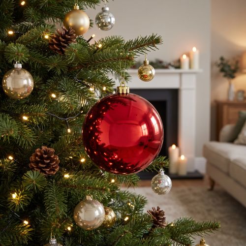 Julkula medium plaströd 20cm | Floristik24.se