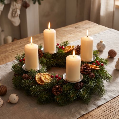 Ljusstake silver Ø6cm 4 st | Floristik24.se