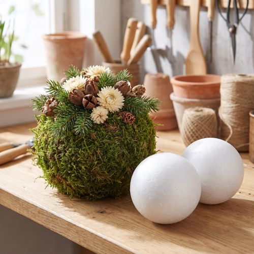 Frigolitkula Ø10cm vit 5 st | Floristik24.se
