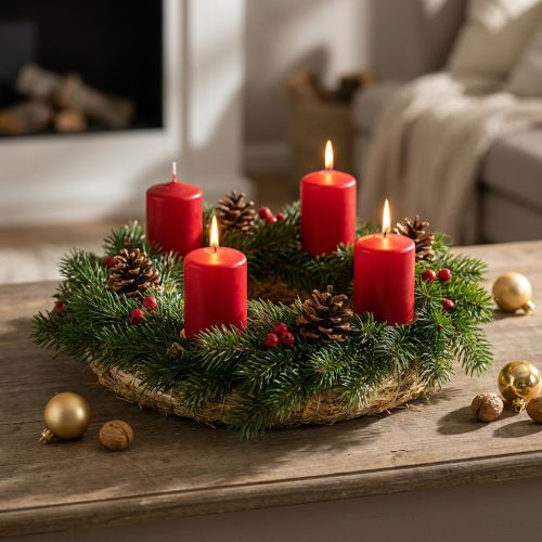 Sugrörskrans 20/4 cm, set om 10 - kransämnen för advent, alla helgons dag och dekoration | Floristik24.se