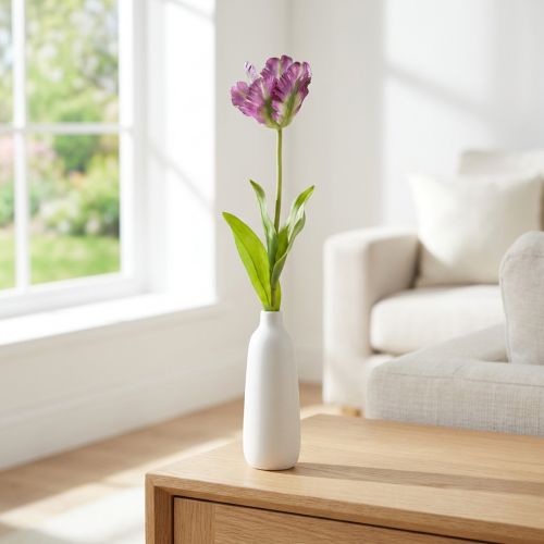 Konstgjord blomma papegoja tulpan konstgjord dekorativ tulpan lila 63cm | Floristik24.se
