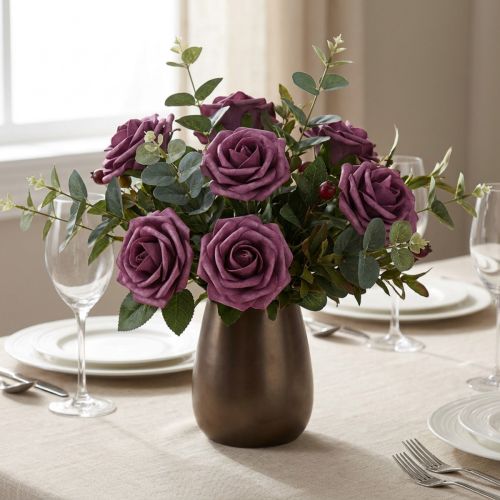 Skumrosor Ø7,5cm Mauve 18 st | Floristik24.se