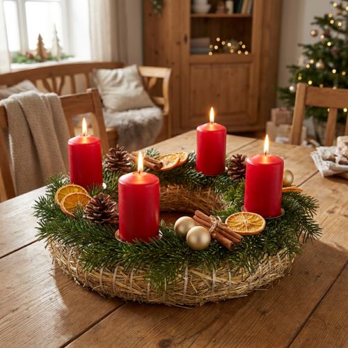 Sugrörskrans Ø40cm naturlig 5st - Adventskrans, dörrkrans, påskkranspyssel | Floristik24.se