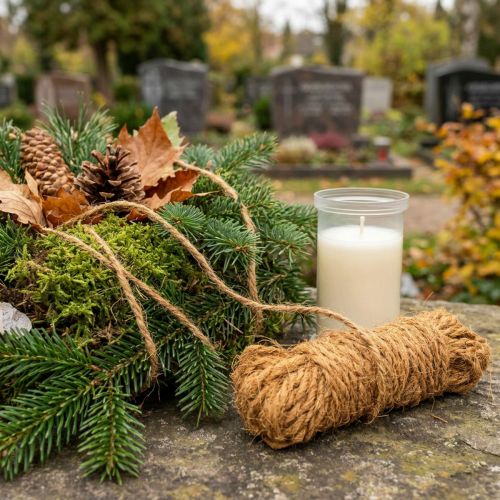 Kokosgarn natur Ø6mm 15m | Floristik24.se