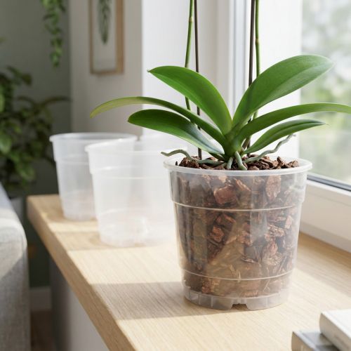 Växtkruka för orkidéer Ø12cm transparent 10st | Floristik24.se