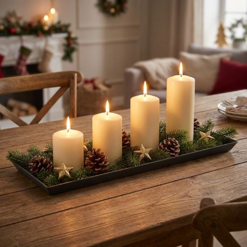 Dekorativ bricka antracit 43cm x 12cm | Floristik24.se