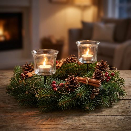 Ljushållare för värmeljus glas klar Ø6cm H10cm 2st | Floristik24.se