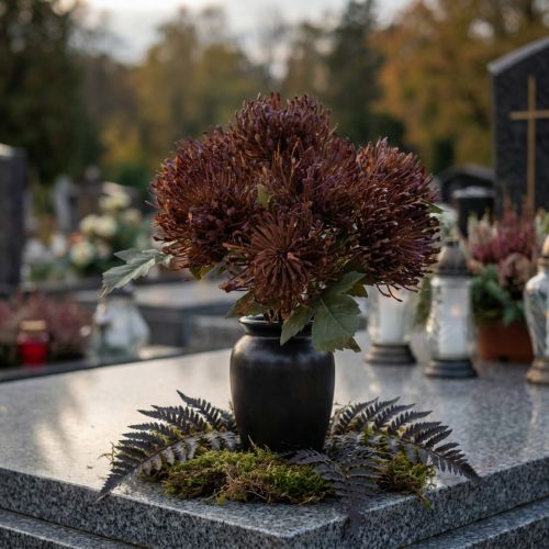 Protea konstgjord nåldyna Leucospermum lila 30cm 6 st | Floristik24.se
