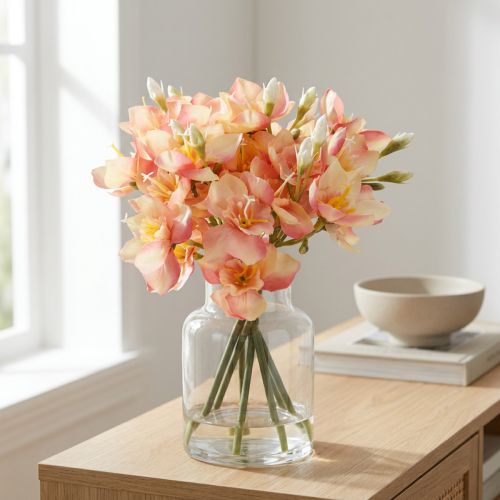 Dekorativ blommande gren peruansk lilja för tidlösa arrangemang, 33 cm, 6 stycken | Floristik24.se