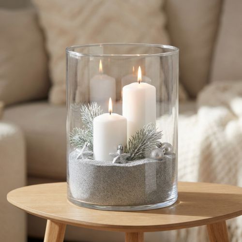 Färgad sand 0,5 mm silver 2 kg | Floristik24.se
