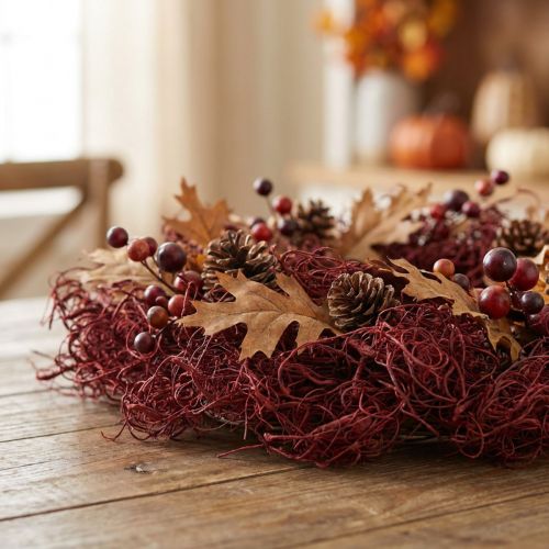 Tamarindfiber Vinröd 500g - Naturlig dekoration gjord av tamarindfiber för blomsterhandel | Floristik24.se