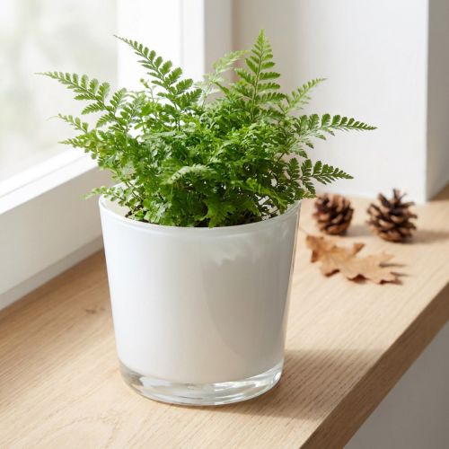 Glaskruka vit Ø11,5cm H11cm | Floristik24.se
