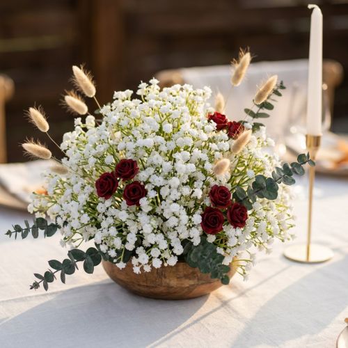 Vit Gypsophila konstgjord L30cm 12st | Floristik24.se