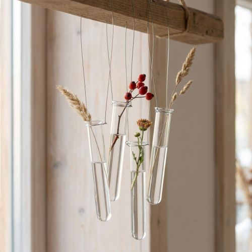 Provrör dekorglas för upphängning av minivas Ø2,4cm H22,5cm | Floristik24.se