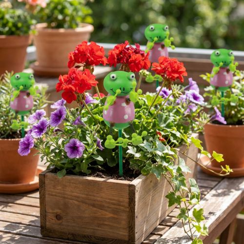Växtpluggar grodor dekorativa blompluggar 24cm 16 st | Floristik24.se