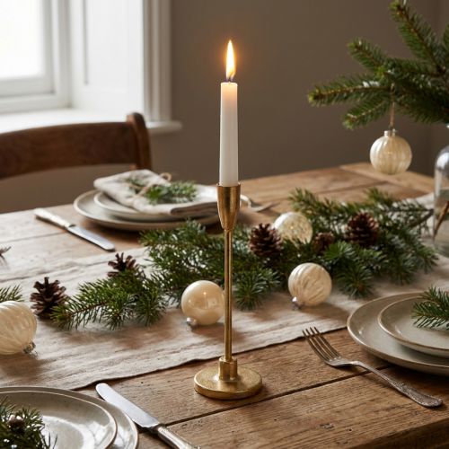 Ljusstake guld pinne ljusstake metall H26cm | Floristik24.se