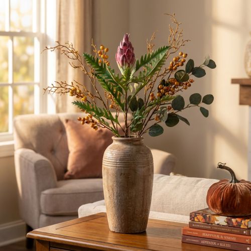 Artikel Kronärtskocka Kronärtskocka Rosa Konstgjorda växter Deco Höst H68cm