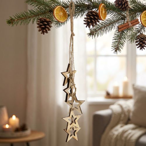 Dekorativ trädhängare stjärna 50cm naturlig 1 st | Floristik24.se