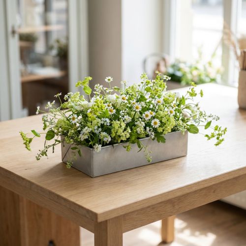 Skål fyrkantig grå 20cm x 10,5cm H5cm | Floristik24.se