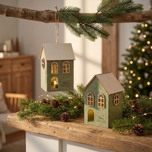 Filthus Julgransprydnad Grön LED Dekoration 2-delat Set | Floristik24.se