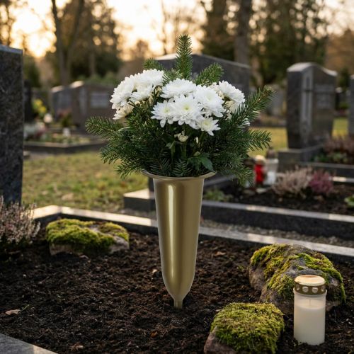 Gravvas guld 28,5cm | Floristik24.se