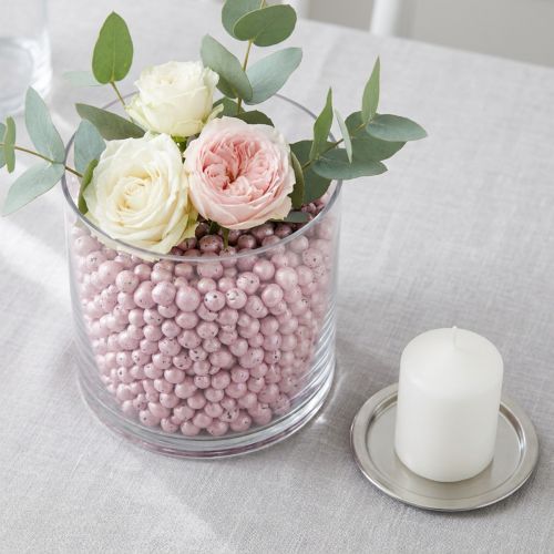 Briljanta dekorativa pärlor 4mm - 8mm lergranulat rosa 1l | Floristik24.se