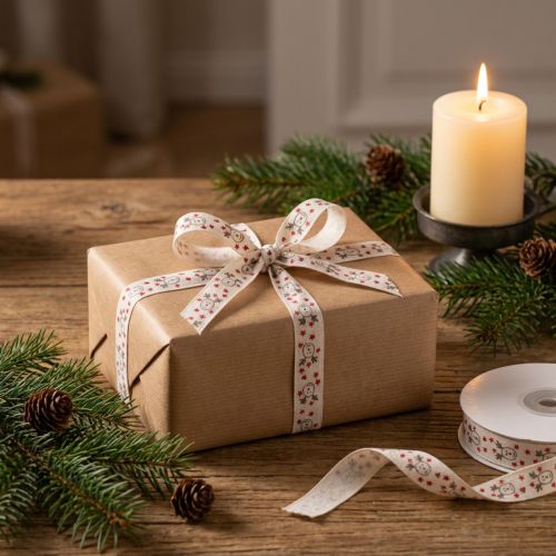 Julband med renvit kräm robust