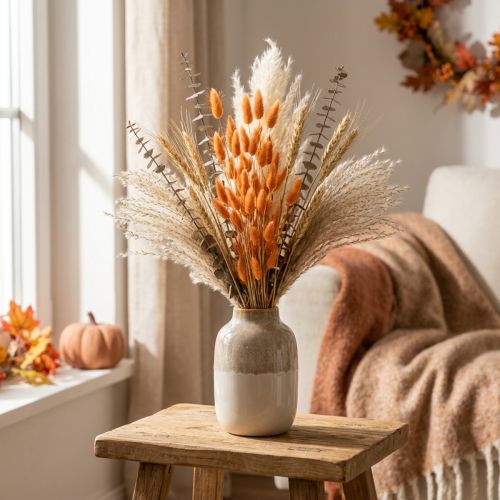 Lagurus Torkad Kaninsvansgräs Aprikos Dekorativa Torkade Blommor 55-60cm 50g | Floristik24.se