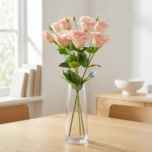 Konstgjorda blommor Eustoma Lisianthus rosa 52cm 5 st | Floristik24.se