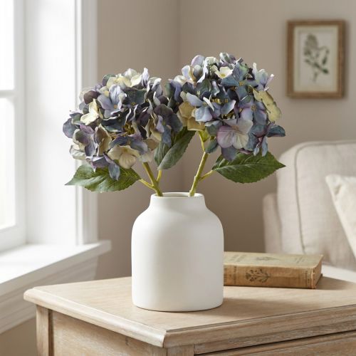 Konstgjorda blommor i blå hortensia stor Ø15cm L58cm 2st | Floristik24.se