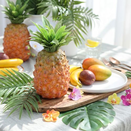 Konstgjord Dekorativ Ananas 26cm – Bedrägligt Realistisk Konstgjord Frukt, Dekorativ Frukt för Bufféer & Displays | Floristik24.se