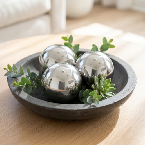 Kulor av rostfritt stål för dekoration Ø6cm 10 st | Floristik24.se