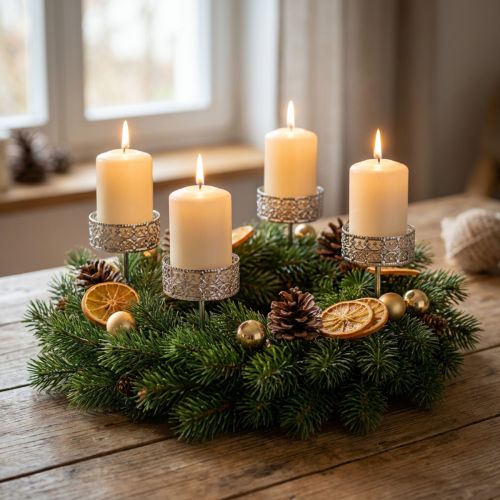 Ljushållare i filigran för att plugga silver Ø6,4cm H12,5cm 4 stycken antik look | Floristik24.se