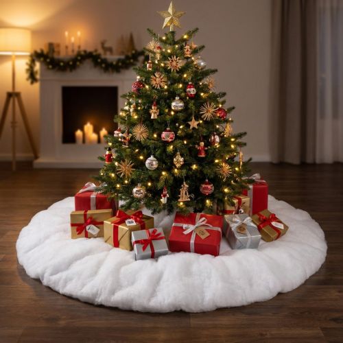 Julgransfilt rund snöbotten Ø100cm | Floristik24.se