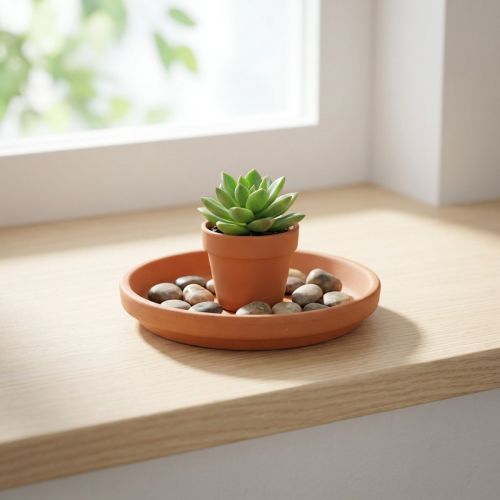 Grytunderlägg, terrakotta, matskål, arrangemang botten Ø8,8cm | Floristik24.se