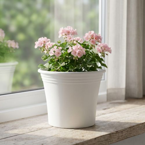 Plastkruka “Irys” vit Ø25cm H21cm 1 st | Floristik24.se