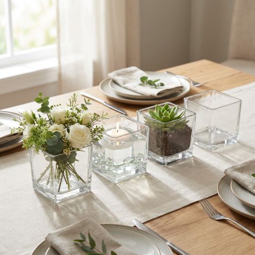 Glaskuber klara 12cm x 12cm x 12cm 6 st | Floristik24.se