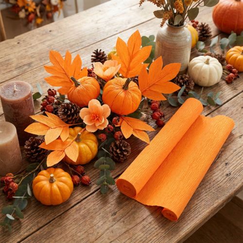 Florist crepepapper ljusorange 50x250cm | Floristik24.se