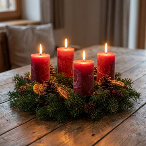 Enfärgade ljus mörkröda 60x100mm 4 st | Floristik24.se
