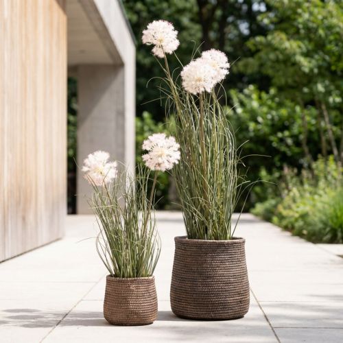 Konstgjorda blommor dekorativ bollblomma allium prydnadslök konstgjord 54cm | Floristik24.se