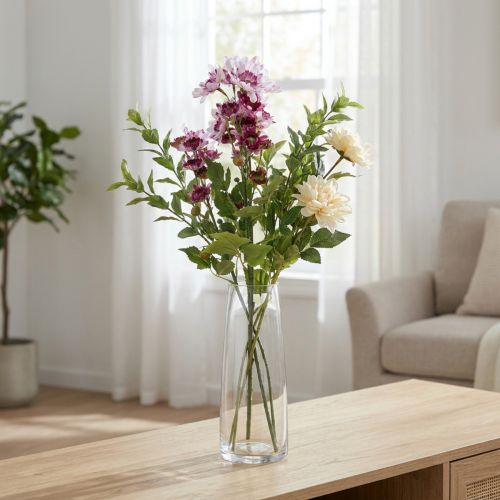Konstgjorda Blommor Konstgjorda Asters Sidenblommor Lila 80cm | Floristik24.se