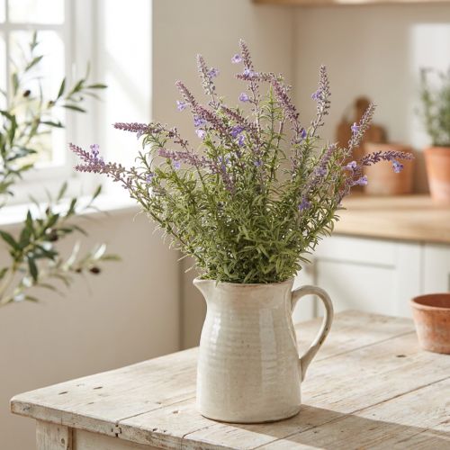 Artikel Lavendel konstgjorda örter på stam med 7 grenar 40cm 3st