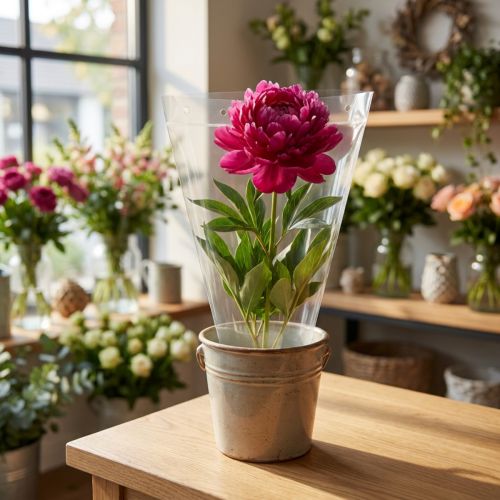 Förpackningstratt A blompåsar film B25cm H25cm 50 st | Floristik24.se