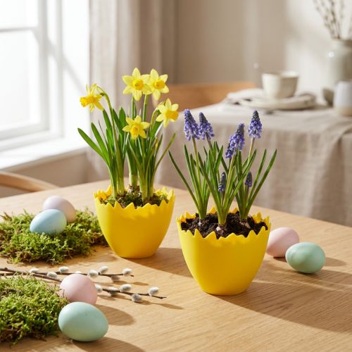 Äggkoppar Ø17cm 20 st gula | Floristik24.se