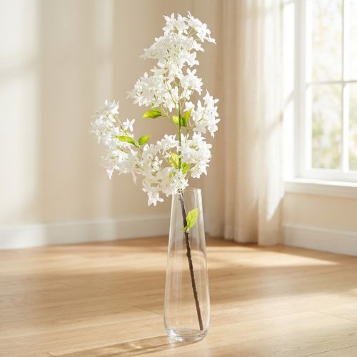 Konstgjord syrengren Vita blommor L95cm | Floristik24.se