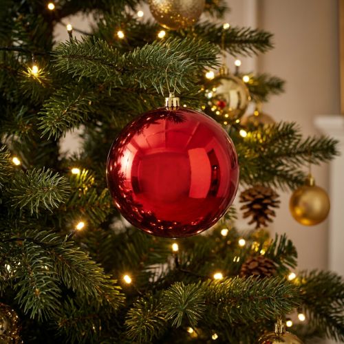 Julkula plast liten Ø14cm röd 1 st | Floristik24.se