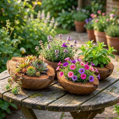 Kokosplanter, naturlig, 20 cm, 5 stycken | Floristik24.se