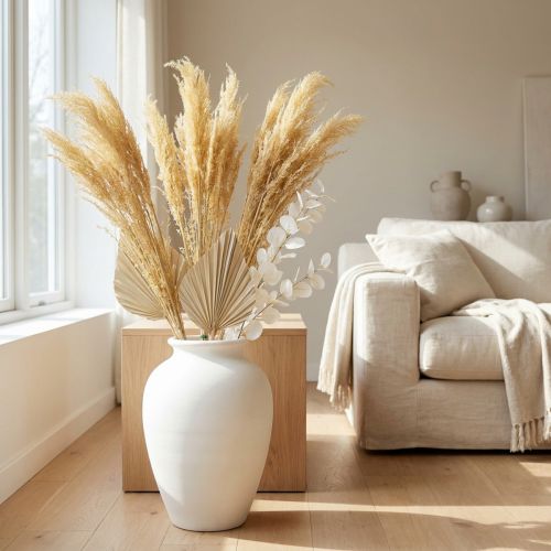 Pampas gräsgult Konstgjord prydnadsgräs Torrt blomsterbruk 3st | Floristik24.se