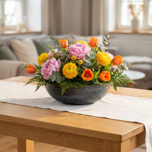 Dekorativ skål rund plast arrangemang botten Ø29,5cm | Floristik24.se
